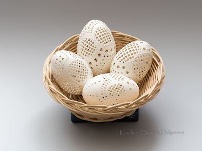 Kraslice husacie vŕtané, madeira, handmade