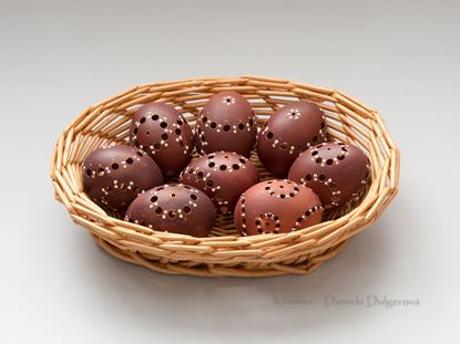 Slepačie kraslice vŕtané, madeira