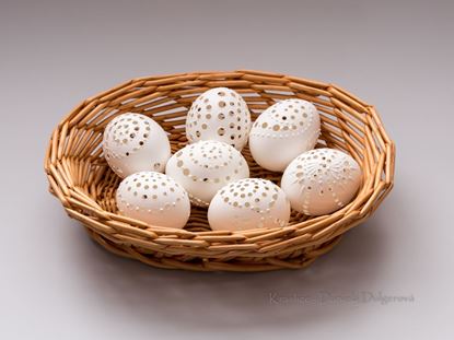 Slepačie kraslice vŕtané, madeira