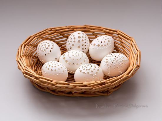 Slepačie kraslice vŕtané, madeira