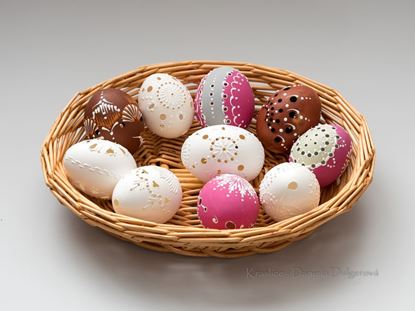 Slepačie kraslice vŕtané, madeira