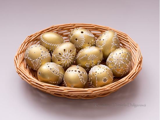 Slepačie kraslice vŕtané, madeira